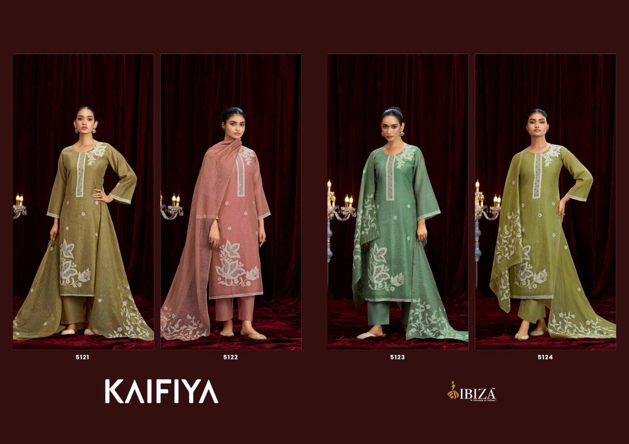 Ibiza kaifiya designer dress materials wholesale